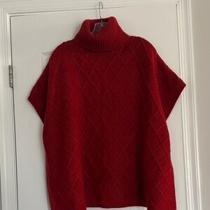 LOFT Rich Red Cowl Neck Sweater